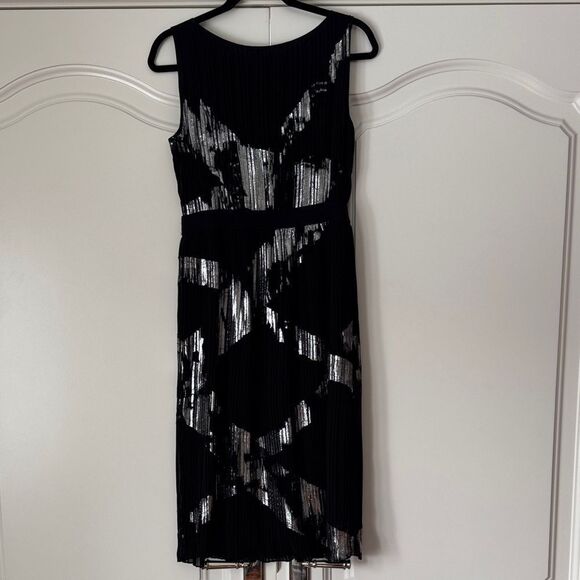 BCBGMaxAzria Black and Silver Midi Dress - Picture 4 of 4